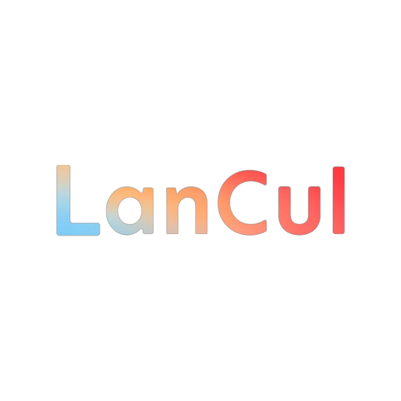 英会話カフェLanCulのロゴ
